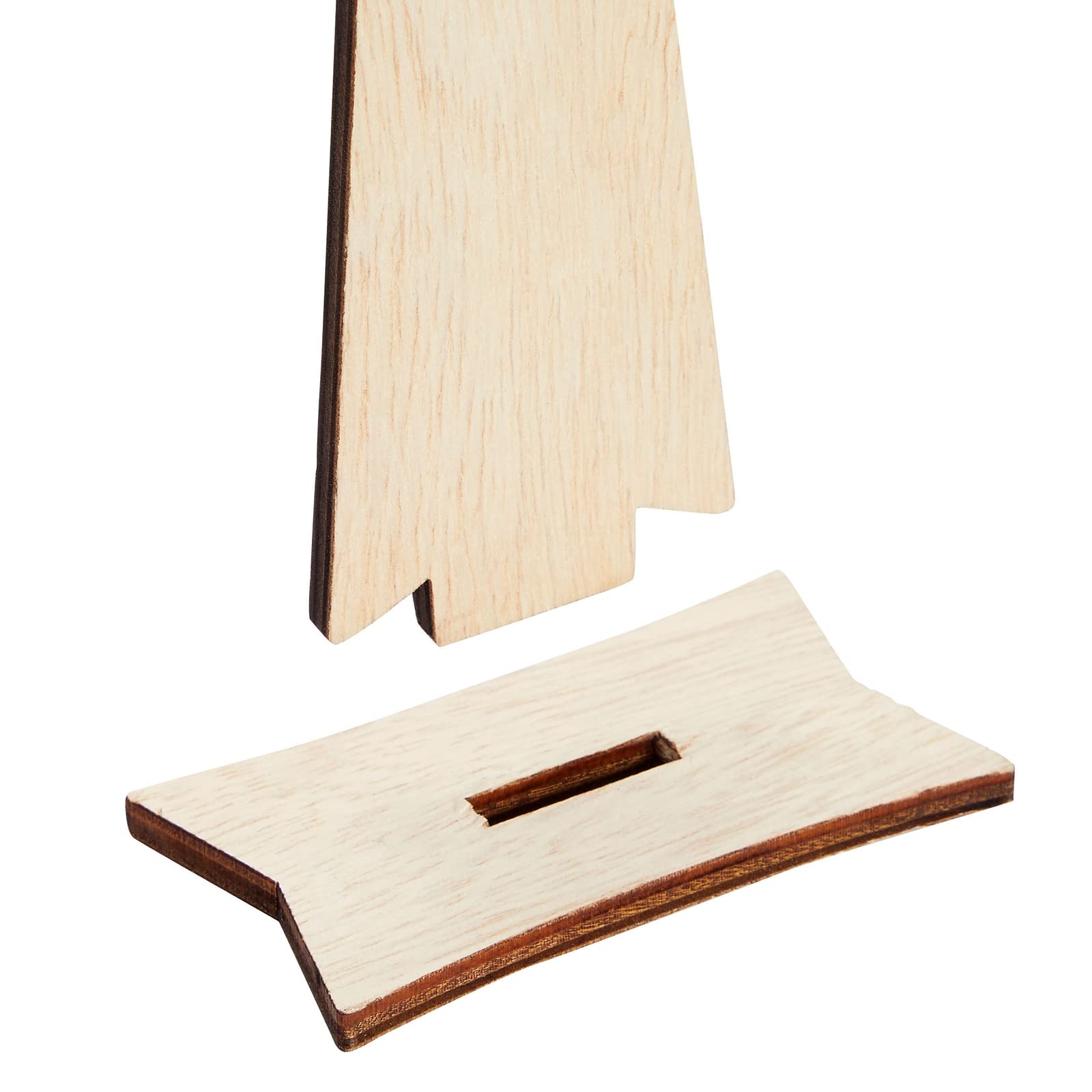 Bright Creations Wooden Crosses for Crafts - 12-Pack, 3 Sizes & Light Brown Unfinished Wood - DIY Blank Crosses with Stands - for Baptism Favors & Table Centerpieces