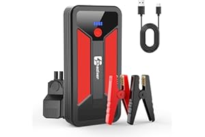ET02 Car Battery Jump Starter 3000A Peak, 12V Lithium Portable Jumper Starter for up to 9.0L Gas and 7.0L Diesel Engines, 12V