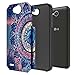 Rosebono for LG X Power 2 Case, LG Fiesta LTE Case, LG K10 Power Case, Hybrid Dual Layer Shockproof Hard Cover Graphic Fashion Cute Colorful Silicone Skin Case for LG LV7 - Mandala