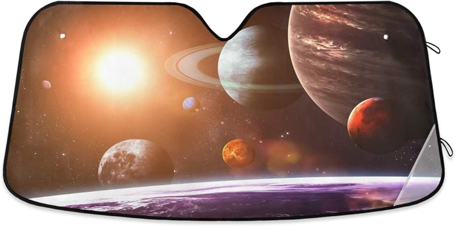 Amazon.com: KEEPREAL Solar System Windshield Sun Shade - Foldable Car