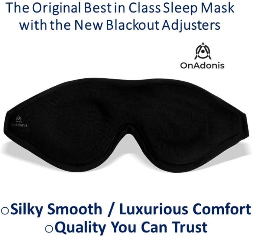 OnAdonis Sleep Mask-Blackout Eye Mask for Sleeping, Quality Comfort 3d Concave No Eyelid Pressure Eye Cover for Men Women Travel Yoga Meditation: Health & Personal Care