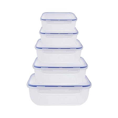 Juego de 5 y 3 recipientes grandes de plástico impermeable ...