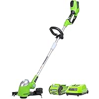 Greenworks 40V 13" String Trimmer, 2.0Ah Battery and Charger Included