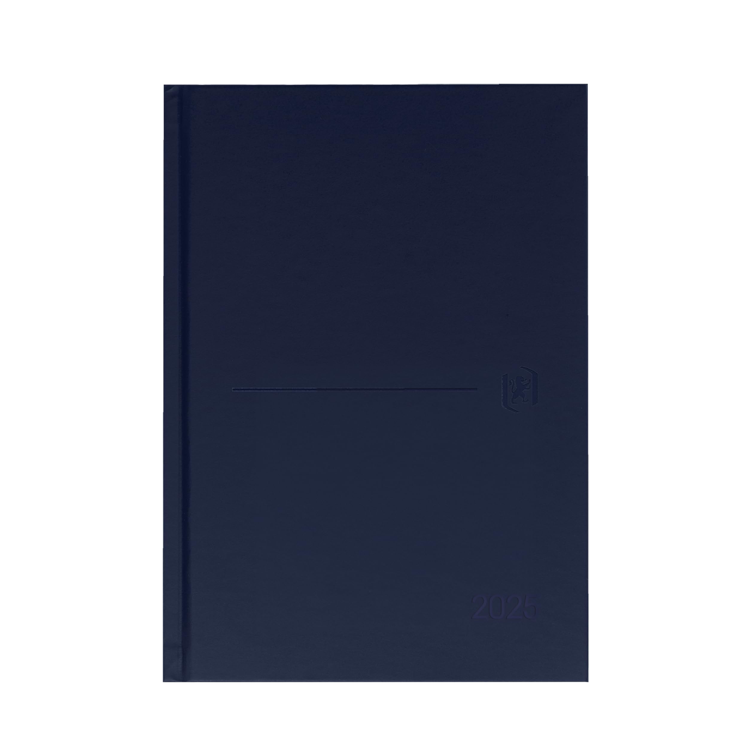 Oxford Classic 2024 Day Per Page Diary A5 Extra Hard Cover Stitched Spanish Blue
