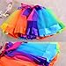 UOMNY Girls Layered Rainbow Ribbon Tutu Skirt Dance Dress Tutus for Girls 3-5 Years Old