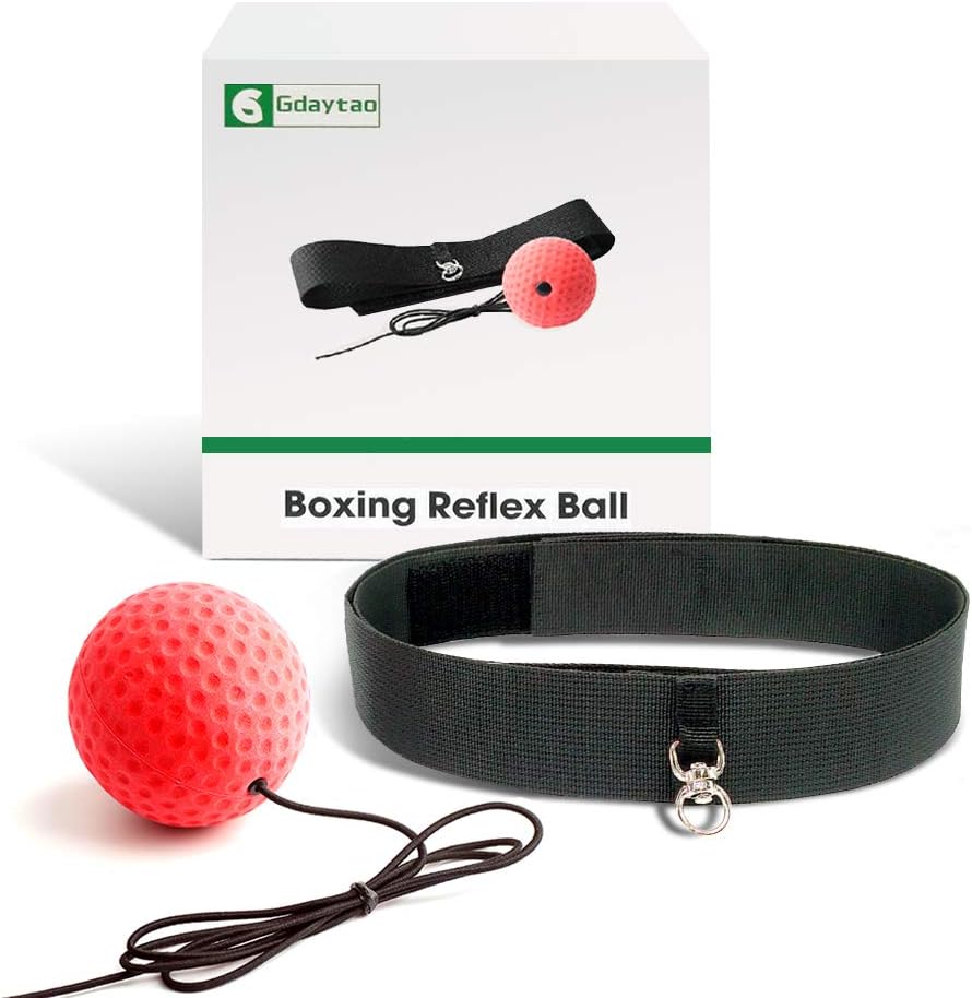 Gdaytao Boxing Reflex Ball, Boxing Equipment with Headband, 2 Training Speed Levels, Great Fight Trainer on String, Perfect for Improving Speed Reactions, Agility, Punching Speed Hand Eye Coordination : Sports & Outdoors