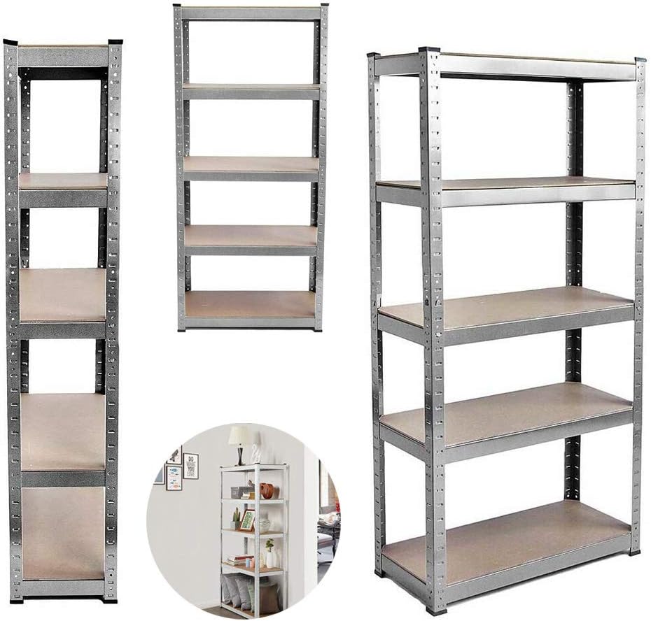 EFAN 5 Tier Garage Shelving 150x70x30cm Heavy Duty Racking 175KG per Shelf
