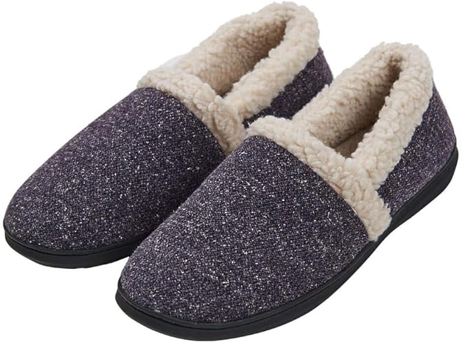 fuzzy slip on shoes