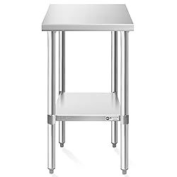 KUTLER Stainless Steel Table 30 x 18 Inches, NSF