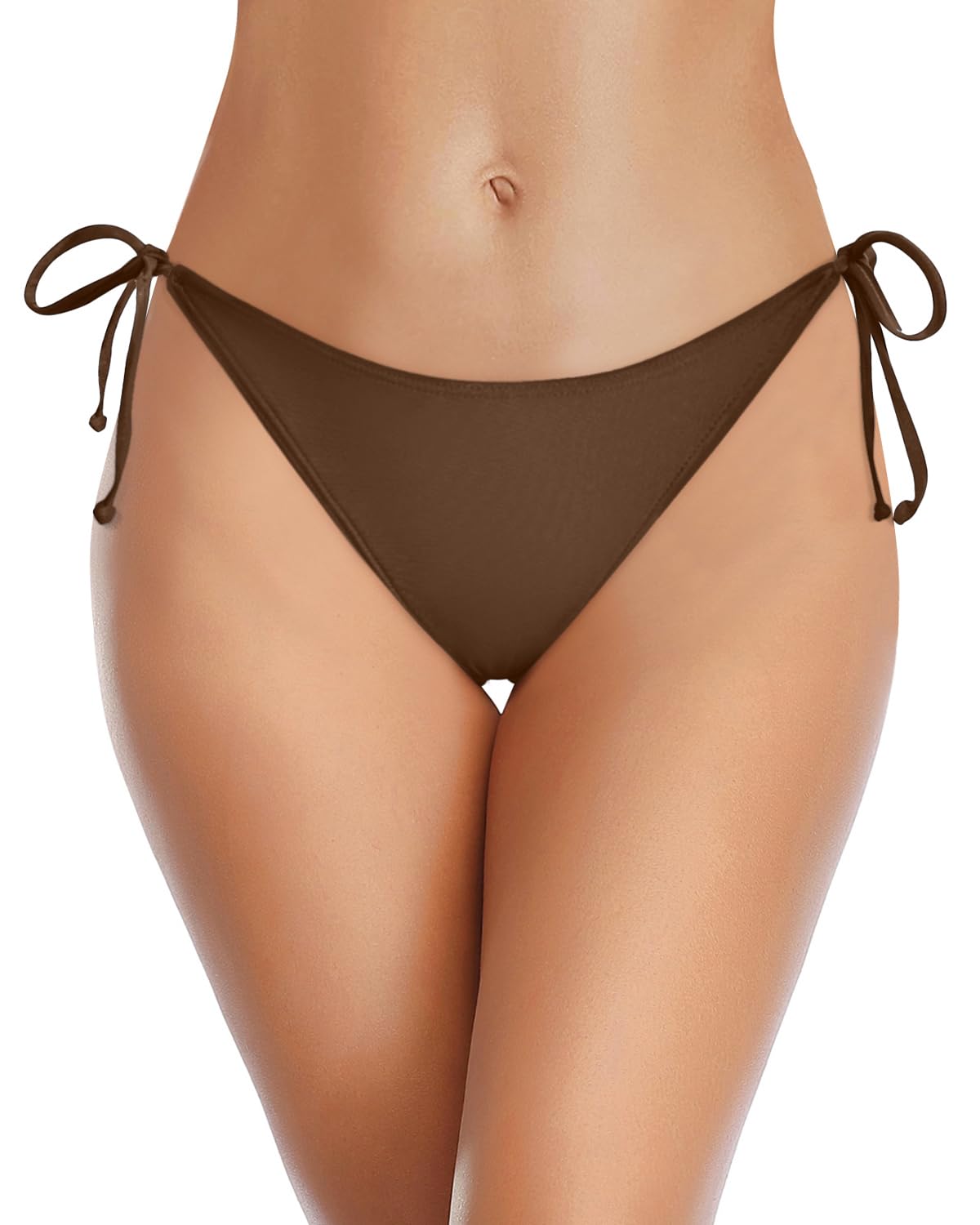 Holipick Brown Bikini Bottoms for Women String