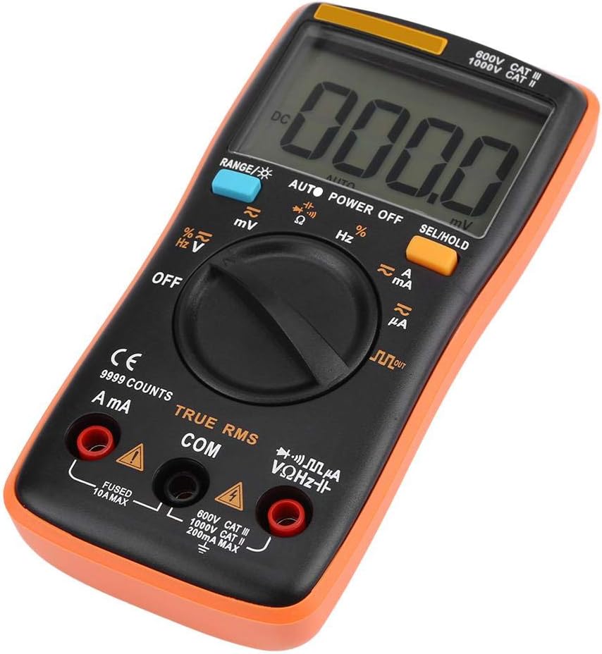 Amazon | ANENG AN8008 True-RMSデジタルマルチメータ 導通テスト 抵抗テスト ダイオードテストをサポート AC