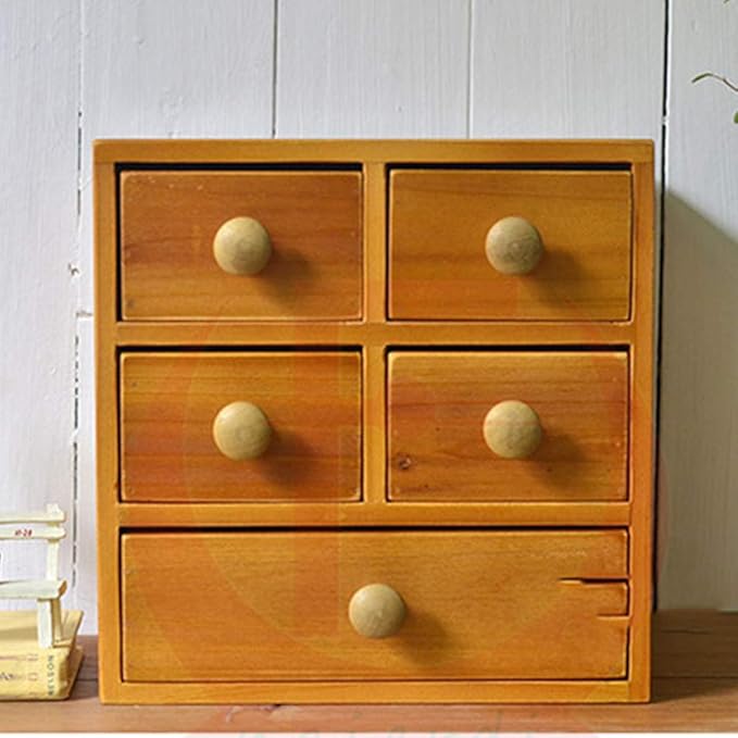 Yardwe 30pcs Wooden Handle Knobs Drawer Door Pull Knobs For