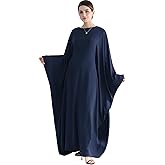 Muslim Abaya Dress Women Middle East Arabian Prayer Robe Batwing Maxi Kaftan Abaya Dress with Hijab