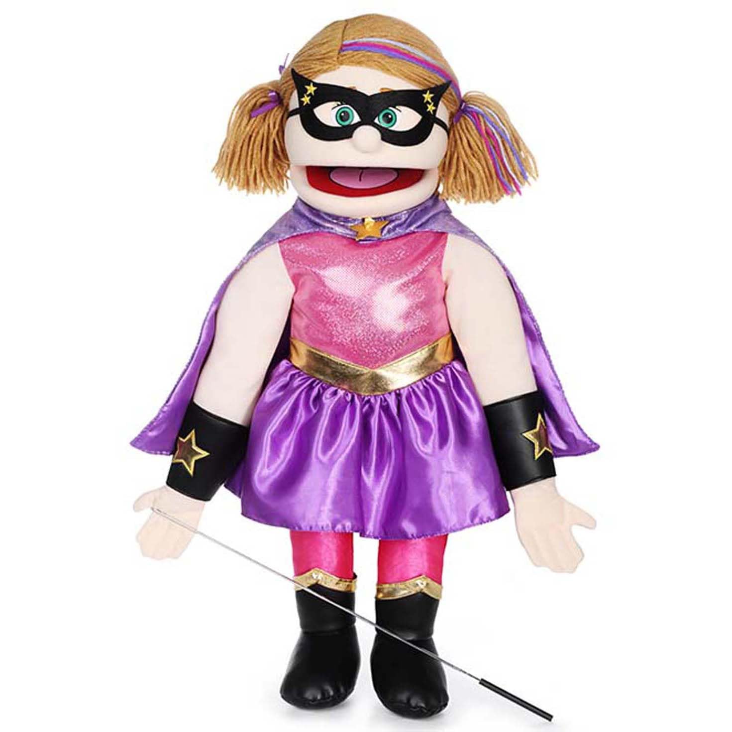 25" Superhero, Peach Girl, Full Body, Ventriloquist Style Puppet