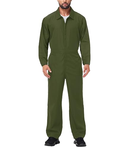 Amazon.com: AOBUTE Halloween Mechanic Costume Jumpsuit Olive Green