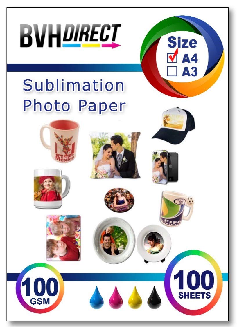 BVH Direct A4 Sublimation Paper 100gsm (100 Sheets) for EPSON, RICOH, and SAWGRASS