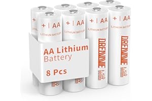 DREAMME Lithium Batteries AA [Non-Rechargeable]- 1.5V Double A Premium Lithium AA Batteries for Blink Outdoor,Flashlight,Toys,Other Daily Gadgets[8 Pack/3400mAh]