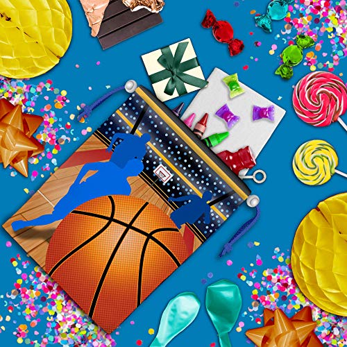 Basketball Star Drawstring Bags Kids Birthday Party Supplies Favor Bags 10 Pack