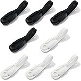 Hufopik Cord Bundlers, Damage Free Hanging Cord Organizer, No Tools Cable Organizer for Hanging Electrical Cables, 8 PCS (4 White + 4 Black)