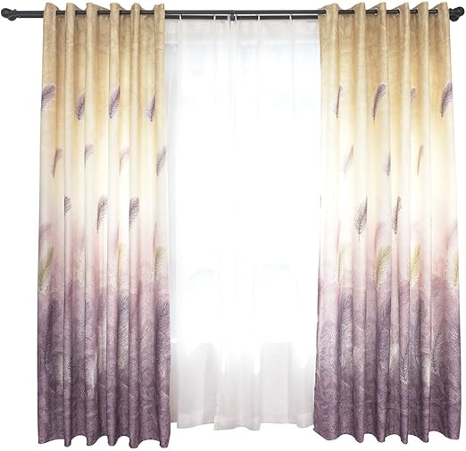 Amazon Com Digood Gradual Change Color Fresh Sheer Curtains Drape