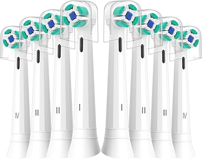 8er IO Sanfte Reinigung Aufsteckbürsten Kompatibel mit Oral B iO Elektrischen Zahnbürstea, Sensitiv IO Zahnbürste Aufsätze Geeignet für Oral B iO 2/3/4/5/6/7/8/9/10(Weiß)