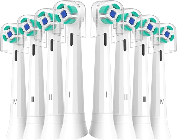 8er IO Sanfte Reinigung Aufsteckbürsten Kompatibel mit Oral B iO Elektrischen Zahnbürstea, Sensitiv IO Zahnbürste Aufsätze Geeignet für Oral B iO 2/3/4/5/6/7/8/9/10(Weiß)
