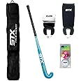 STX Field Hockey Start Pack - Junior with Stick, Shin Guards, Bag & Balls, Black/Teal