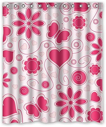 Cosbudy Width X Height / 72 X 72 Inches / W H 180 By 180 Cm Love Bath Curtains Polyester Fabric Ornament And Gift To Gf Him Couples Kids Boys Relatives. Easy Clean