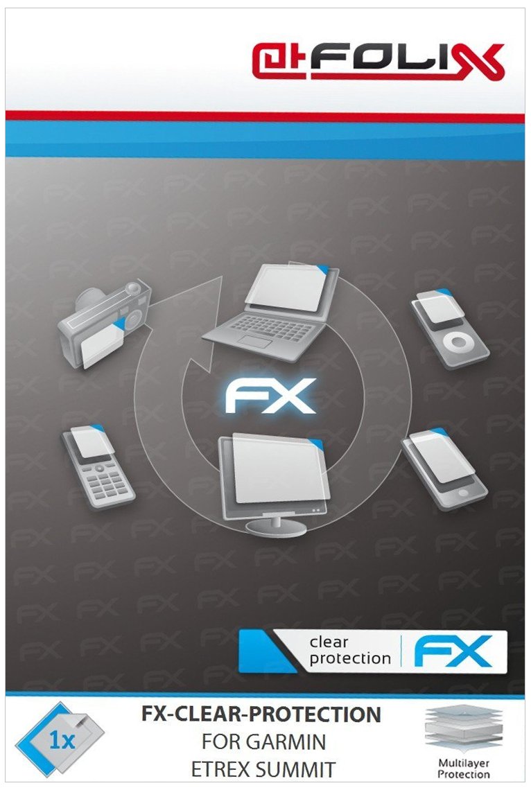atFoliX FX-Clear screen-protection film for Garmin Etrex Summit - Crystal-clear screen protection! T