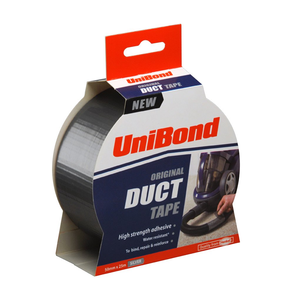 UniBond Original Duct Tape High Strength Adhesive - 50 mm x 25 m, Silver