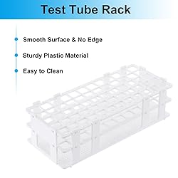 PATIKIL 60 Holes Test Tube Rack, 4Pcs 16mm Square