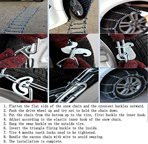 逸品 車のホイールタイヤスノーチェーン スノーチェーン225 55r17 雪チェーンキット タイヤの緊急トラクション タイヤチェーン 金属製 車の 滑り止め緊急スノータイヤチェーン 数量限定商品