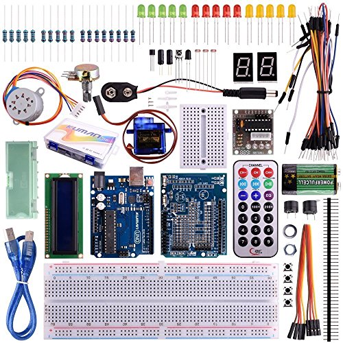 Longruner UNOR3 Starter Kit Compatible with ArduinoIDE Project Basic Starter Kit with Tutorial for Nano Micro Mega WiFi GSM with Screen Servo Motor Sensors LK11