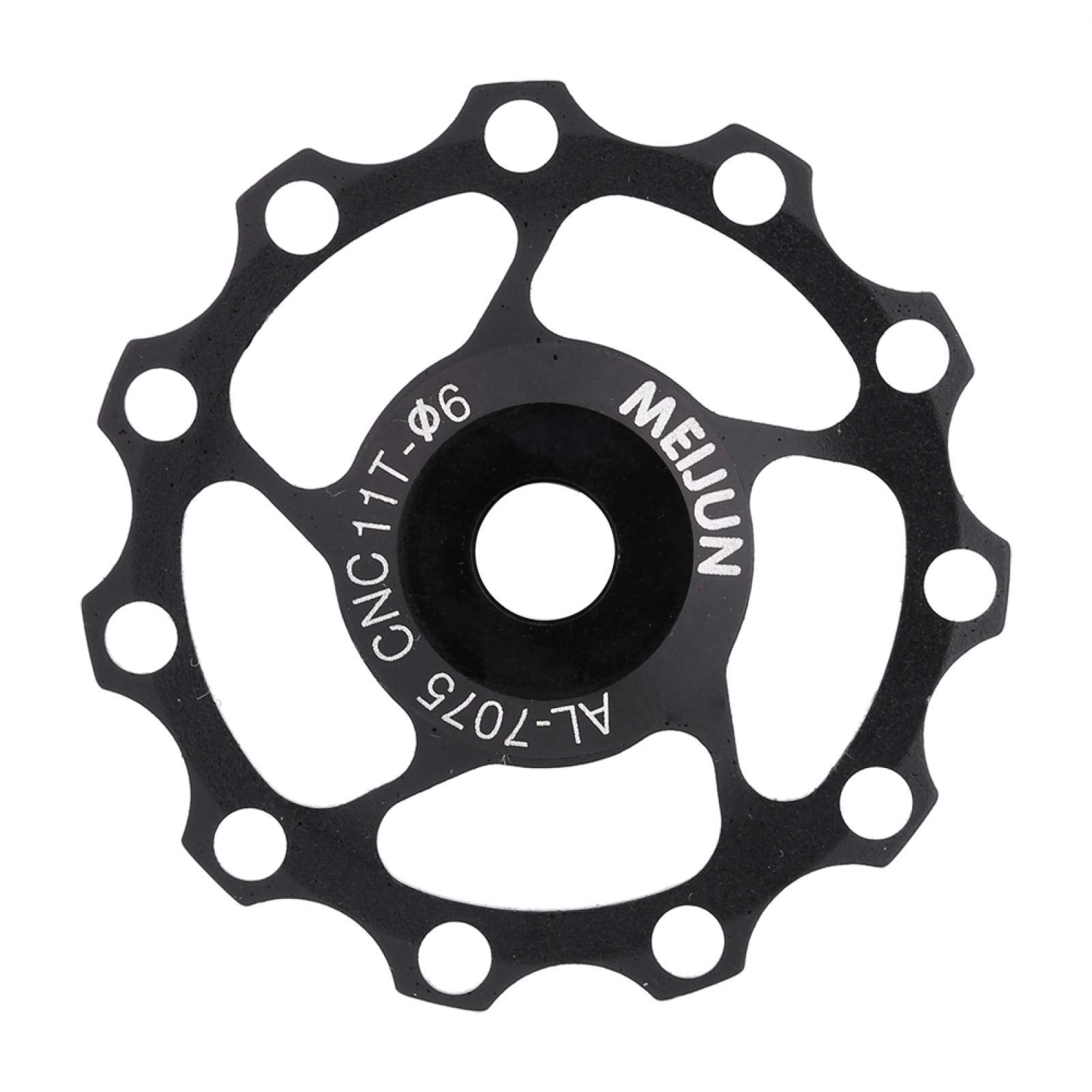 Kuuleyn Jockey Wheel, Derailleur Pulley, 11T/13T Durable Aluminium Alloy Bering Mountain Road Bike Rear Derailleur Jockey Wheel Pulley for All Mountain Bikes of 11T or 13T(Black,11T)