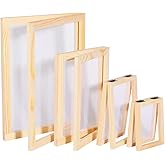 Worown 4 Sizes 2 in 1 Wooden Paper Making Screen, Mould and Deckle, Wooden Paper Making Frame for DIY Crafts (A4, A5, A6 &amp; A7)