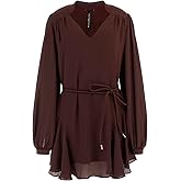 GUESS Women's Eco Long Sleeve Wanda Flare Dress
