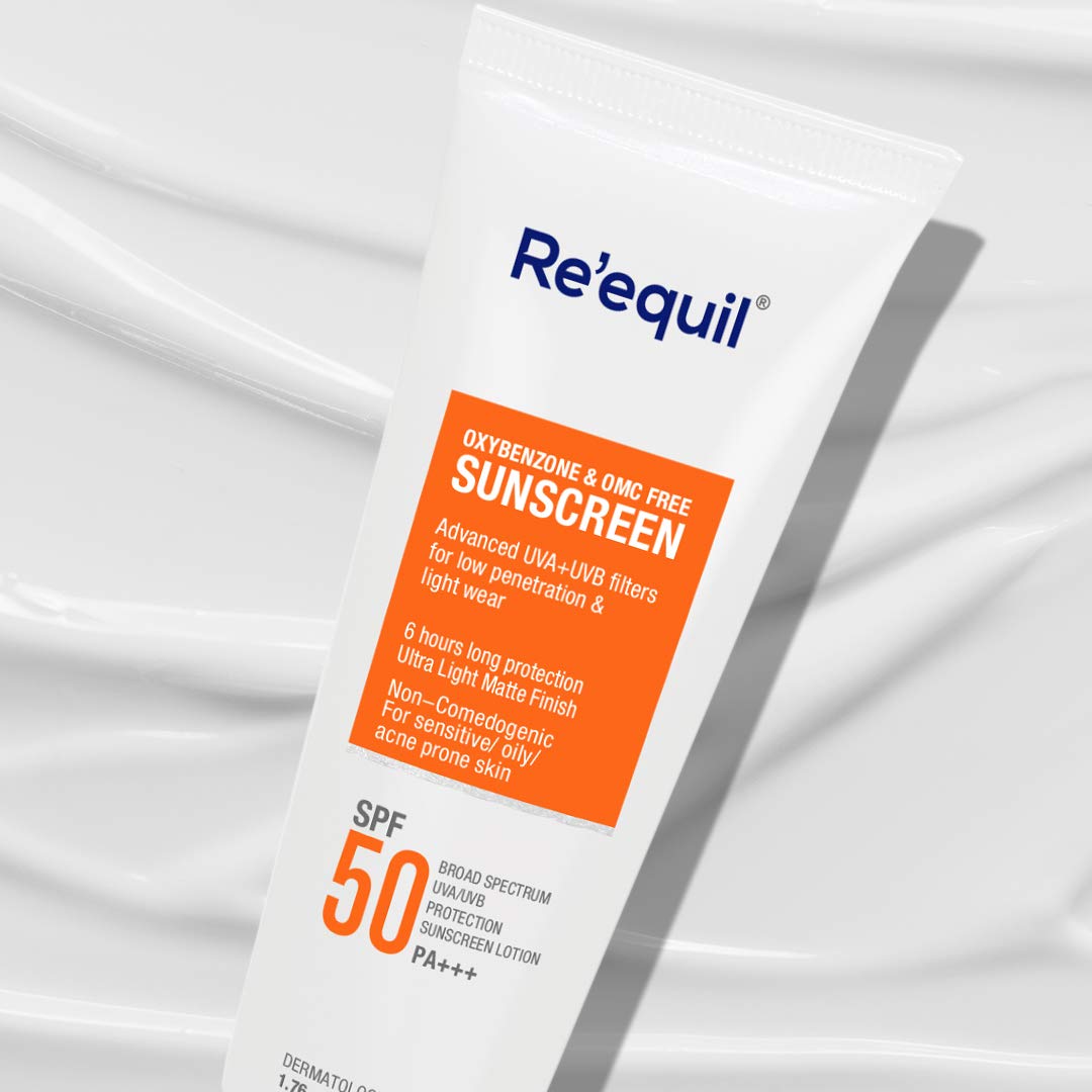 RE' EQUIL Oxybenzone and OMC Free Sunscreen For Oily, Sensitive & Acne