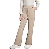 blibean Tween Girls Bell Bottom Pants School Uniform Stretchy Leggings Size 6-15 Years