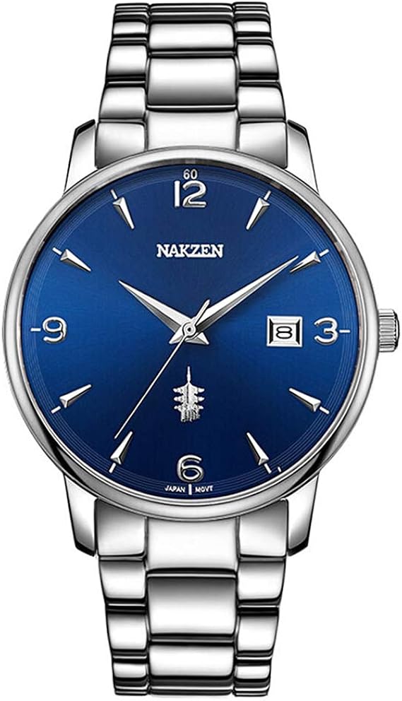 Amazon メンズ時計 Nakzenメンズドレス時計 ミニマリストビジネス腕時計メンズ ステンレススチール防水 メンズ腕時計 腕時計 通販