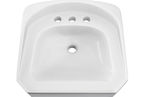 PROFLO PF5514 20-5/8" Rectangular Vitreous China Wall Mounted Bathroom Sink with Overflow and 3 Faucet Holes at 4" Centers - White