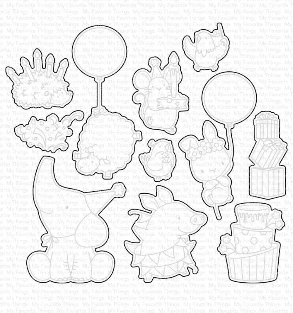 MY FAVORITE THINGS NAMIC DIE Bday, Birthday Buds, One Size