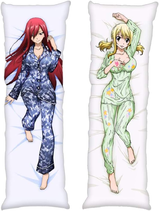 Home Goodnight Fairy Tail Erza Scarlet Lucy Heartfilia 2 Way Tricot 150x50cm Anime Body Pillowcase
