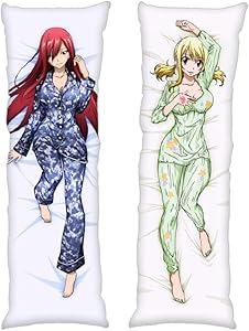 Home Goodnight Fairy Tail Erza Scarlet Lucy Heartfilia 2 Way Tricot 150x50cm Anime Body Pillowcase