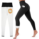 CHARMKING Women's Fleece Lined Thermal Leggings High Waisted Winter Yoga Pants with Pockets | Cold Weather Compression Tights