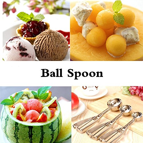 Freedi Ice Cream Scoops Steel Stainless Trigger Cookie Scoop Set Handle Ice Cream Ball Maker Kitchen Accessories,1 Piece (4cm)