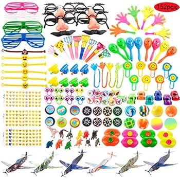 Kissdream 152PCS Carnival Prizes for Kids Birthday Party Favors Prizes Box Toy Assortment for Classroom