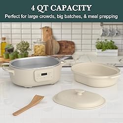 4 Quart Programmable Slow Cooker with Flexible Easy