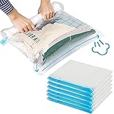 KAnduo Space-Saving Compression Bags 10-Pack - Essential Travel Accessories - No Vacuum or Pump Needed - Vacuum Storage Bags 