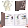 Noverlife 120 Nail Colors Display Book with 120 False Nail Tips, Nail Gel Polish Display Chart, Nail Art Samples Color Swatches Cardboard Nail Design Showcase for Manicure Salon Studio