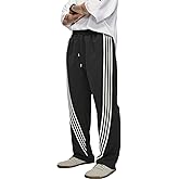 Men’s Black Sweatpants Casual Fleece Drawstring Sweat Pants Workout Wide Leg Athletic Sweatpant with Pockets